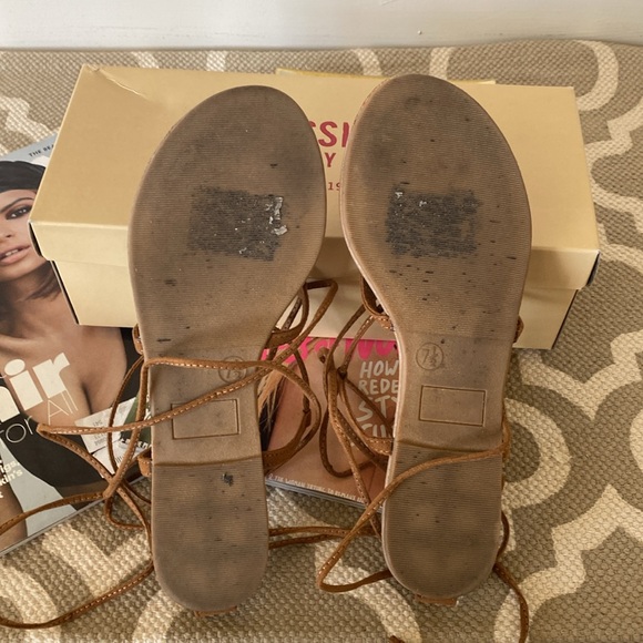 “Mossimo Supply Co.” ( Target) gladiator strappy thong sandals; size 7.5; EUC - Picture 6 of 7